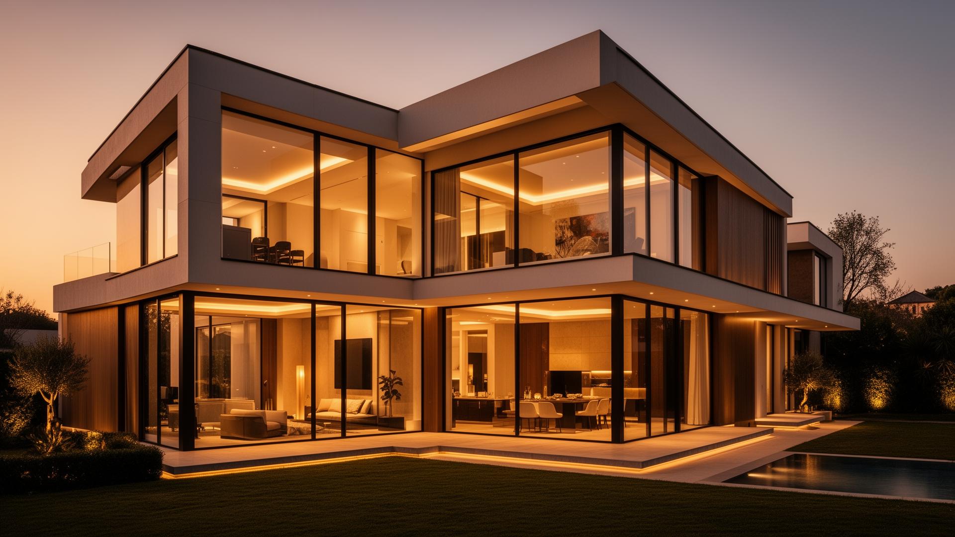 Casa de alto padrão projetada pela Construtora Nova